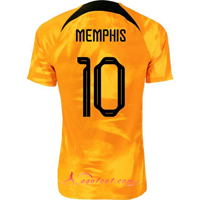 Maillot de Foot Pays-Bas （MEMPHIS #10）Coupe Du Monde 2022 Domicile