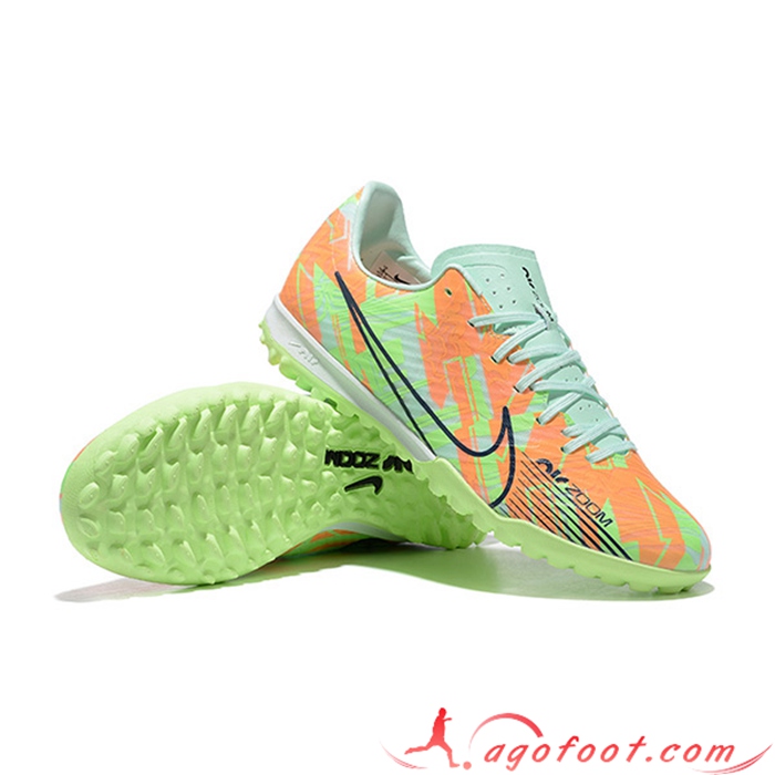 Nike Chaussures de Foot Air Zoom Mercurial Vapor- XV Academy TF Vert/Orange