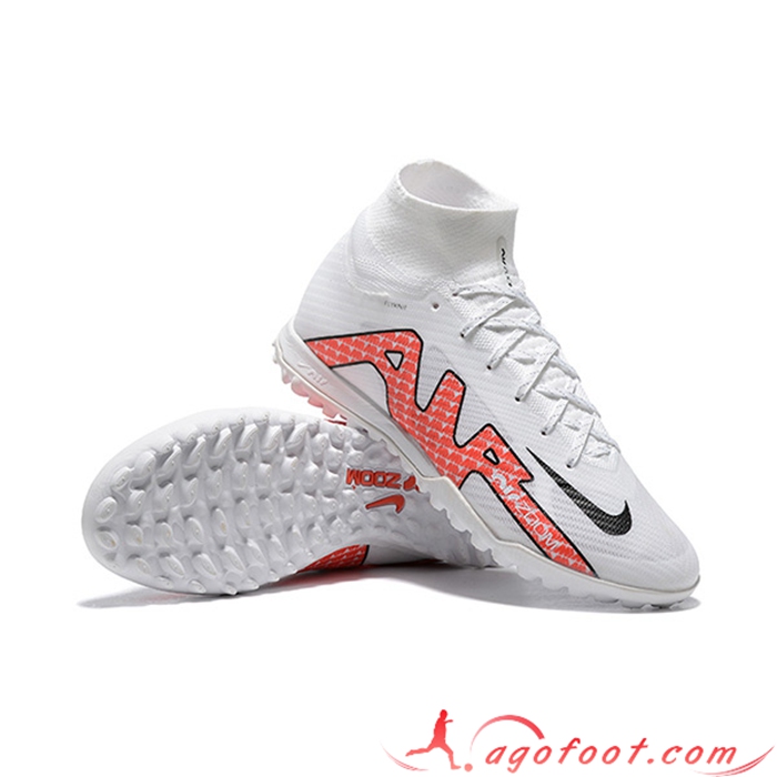 Nike Chaussures de Foot Superfly 8 Academy TF Blanc/Rouge