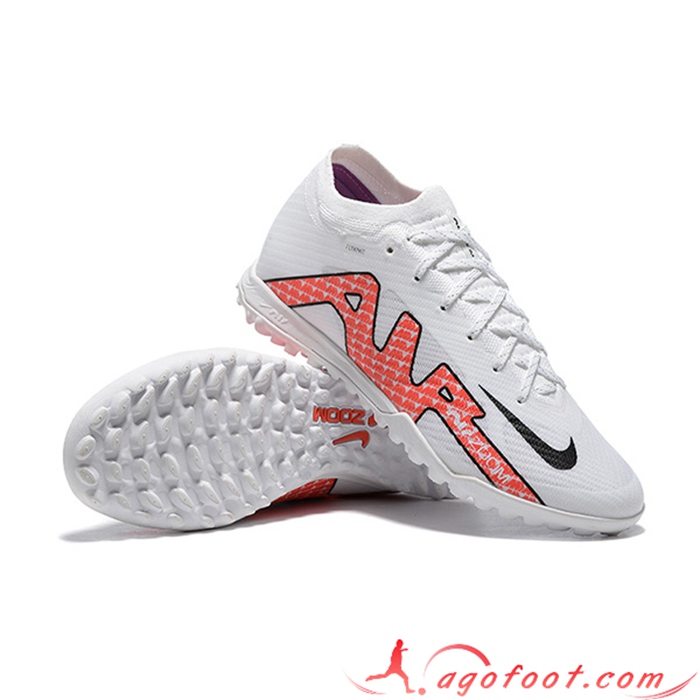 Nike Chaussures de Foot Vapor 15 Academy TF Blanc/Rouge