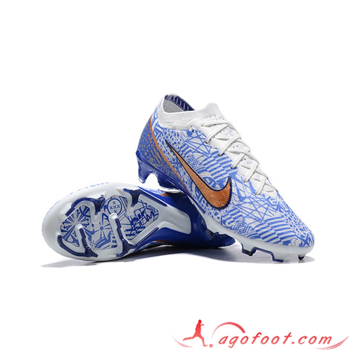 Nike Chaussures de Foot Air Zoom Mercurial Vapor XV Elite FG Bleu/Blanc