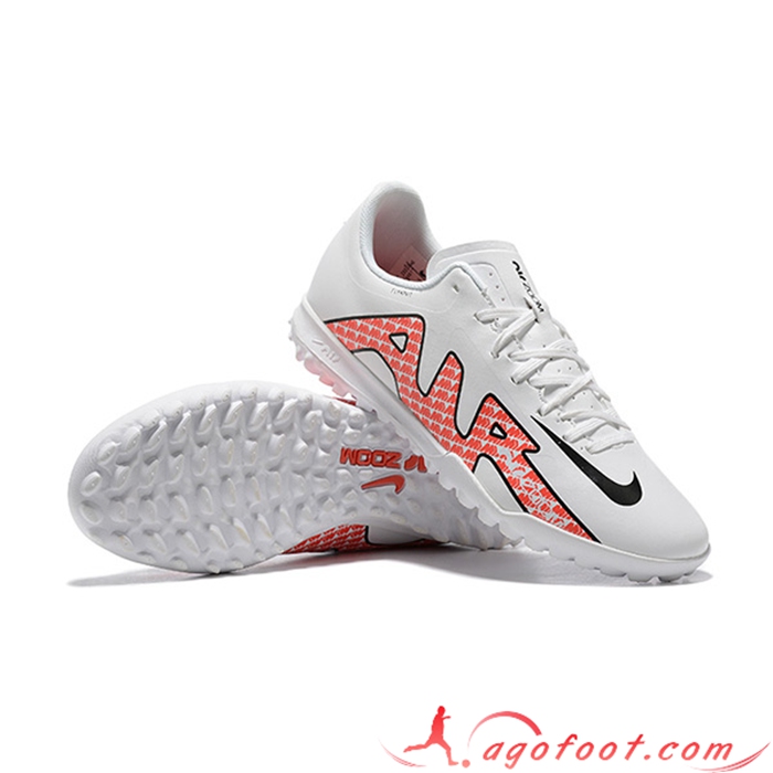Nike Chaussures de Foot Air Zoom Mercurial Vapor- XV Academy TF Blanc/Rouge