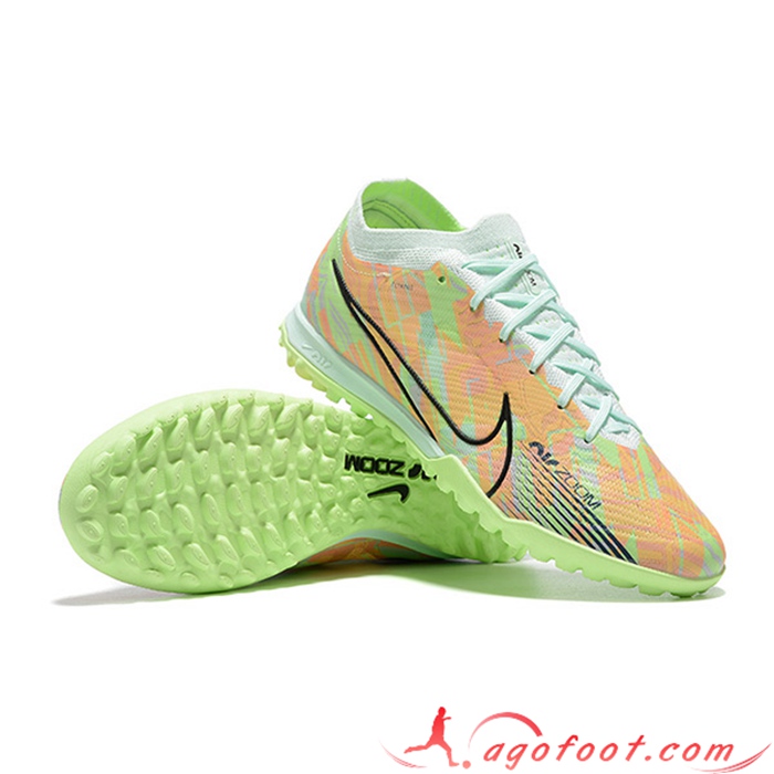 Nike Chaussures de Foot Vapor 15 Academy TF Vert/Orange