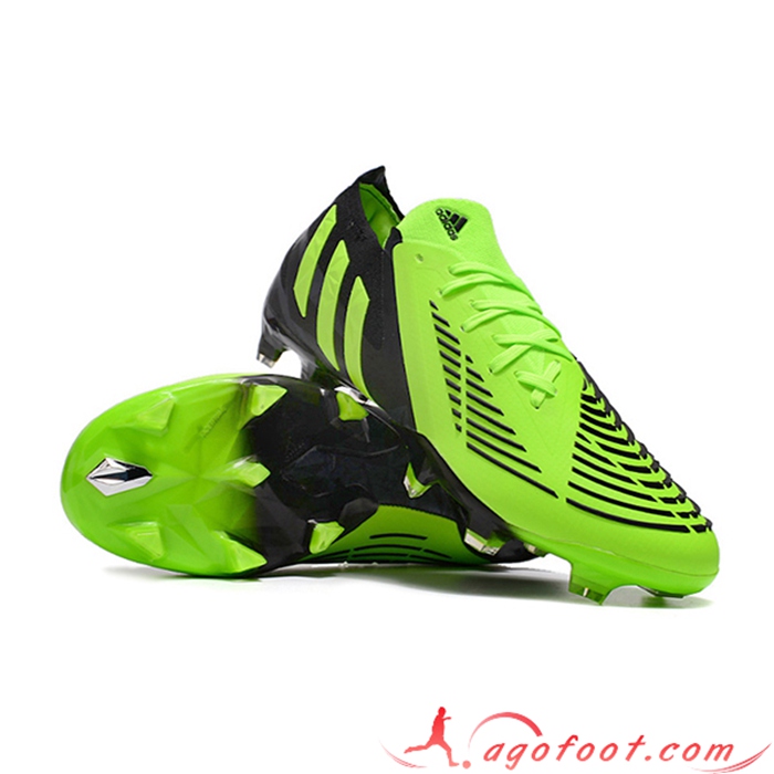 Adidas Chaussures de Foot PREDATOR EDGE.1 LOW FG Vert/Noir
