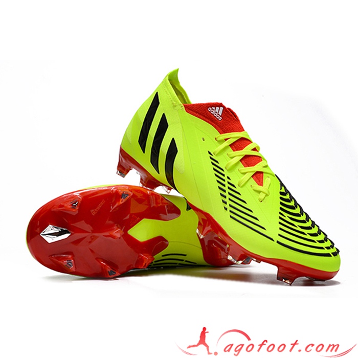 Adidas Chaussures de Foot Predator Edge Geometric.1 FG Vert/Noir
