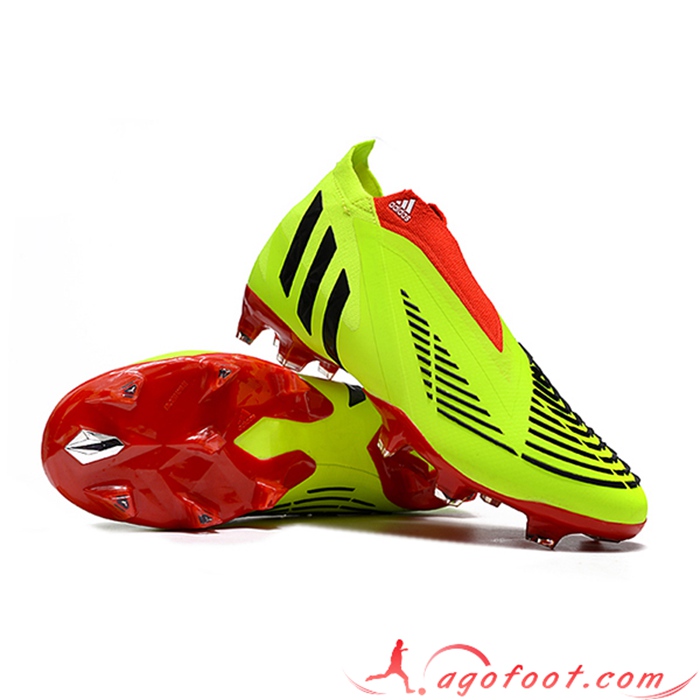 Adidas Chaussures de Foot Predator Edge Geometric+ FG Jaune/Rouge