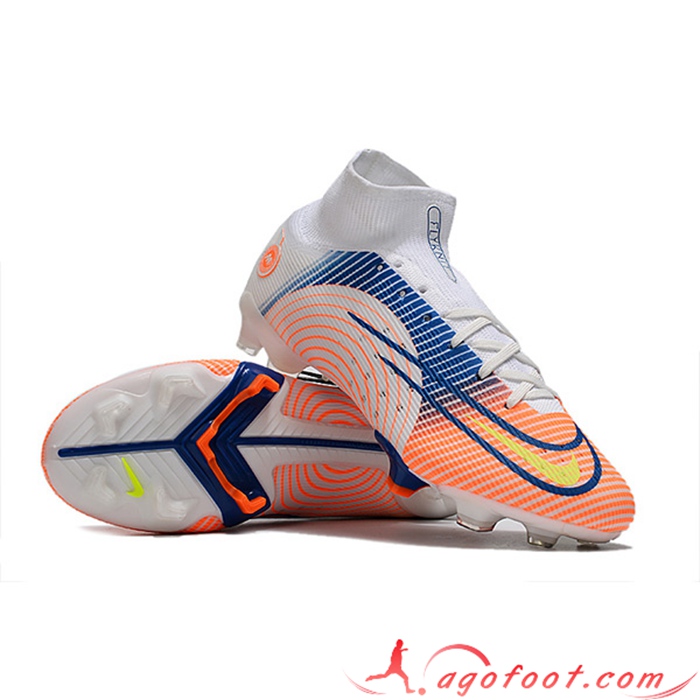 Nike Chaussures de Foot Mercurial 14 High Gang FG Blanc/Rose