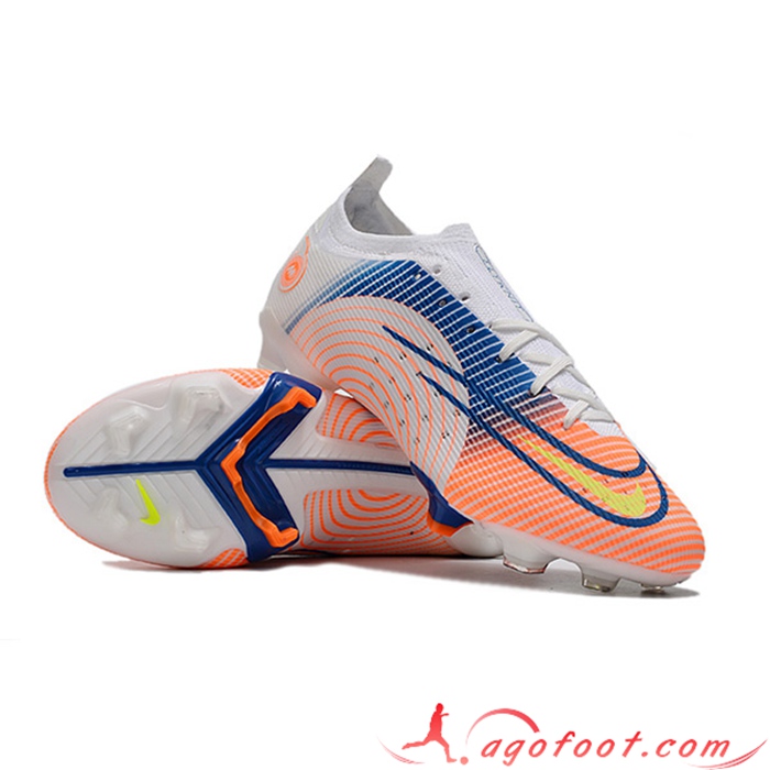 Nike Chaussures de Foot Mercurial 14 Low Gang FG Blanc/Rose