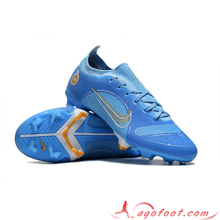 Nike Chaussures de Foot Mercurial 14 Low Gang FG Bleu Clair