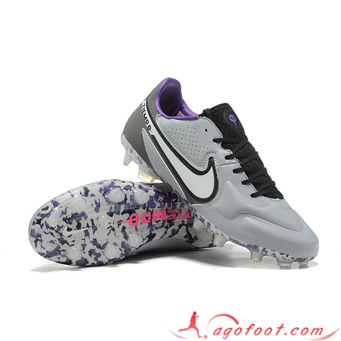 Nike Chaussures de Foot Tiempo Legend 9 Elite FG Gris
