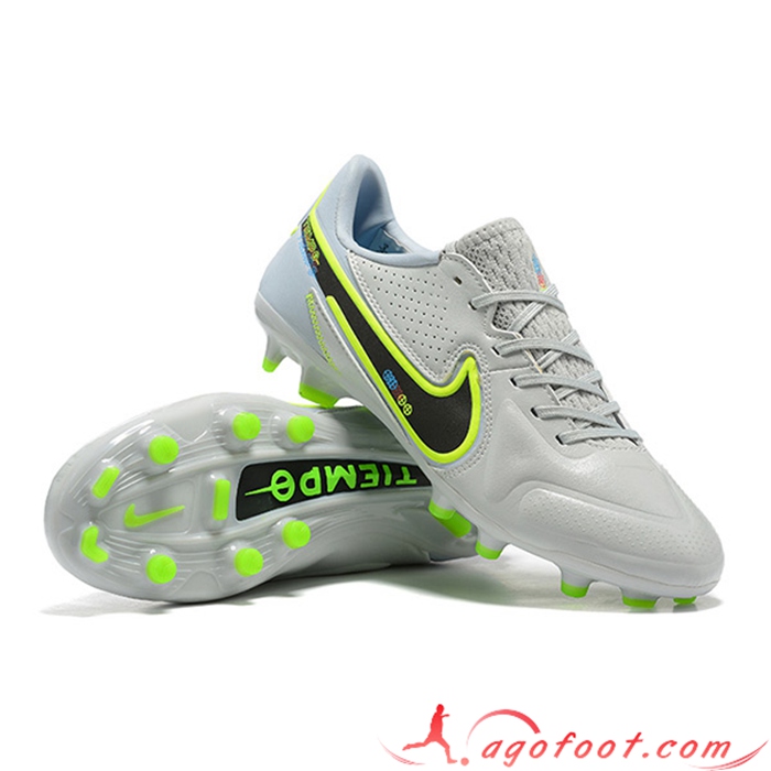 Nike Chaussures de Foot Tiempo Legend 9FG Gris Clair