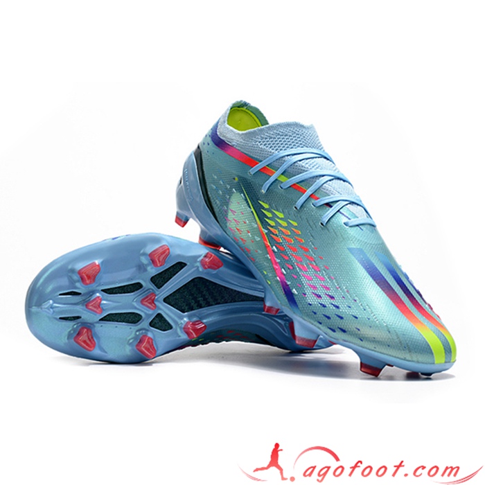 Adidas Chaussures de Foot X Speedportal .1 2022 World Cup Boots FG Bleu Clair