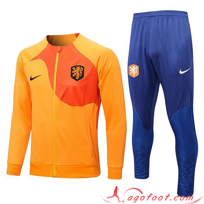 Ensemble Survetement de Foot - Veste Pays-Bas Orange 2022/2023