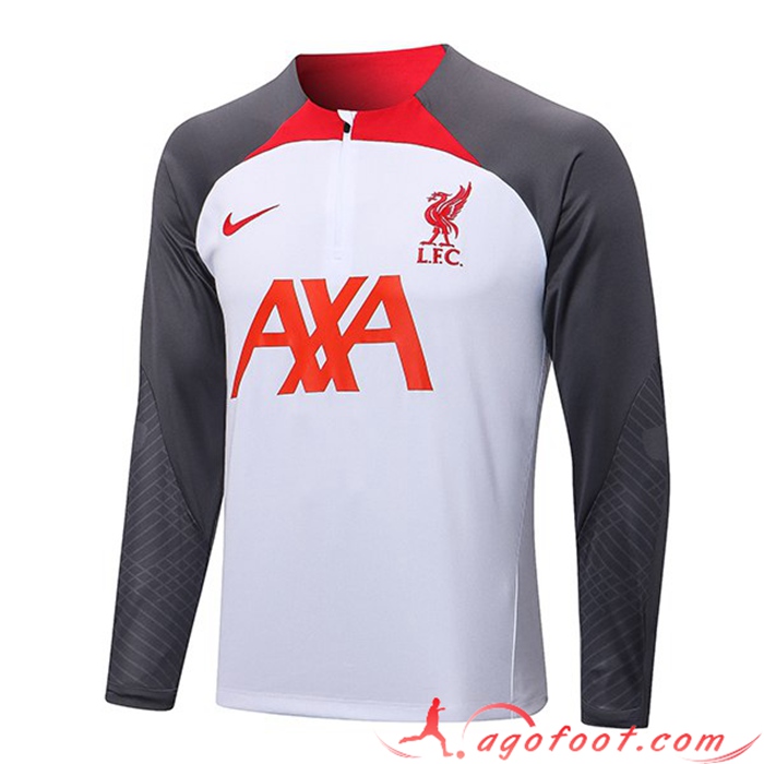 Sweatshirt Training FC Liverpool Blanc/Gris 2022/2023