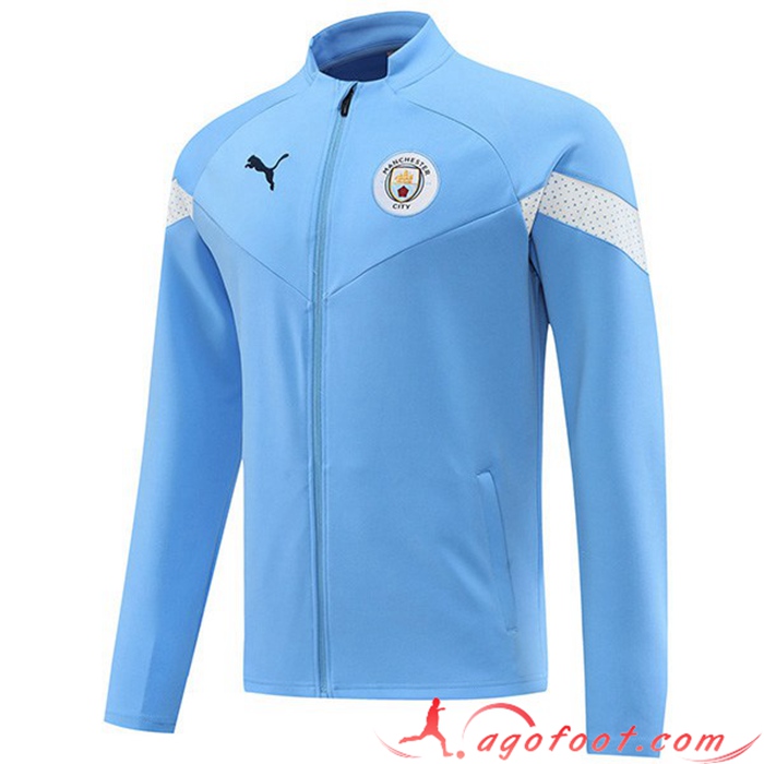 Veste Foot Manchester City Bleu Clair 2022/2023