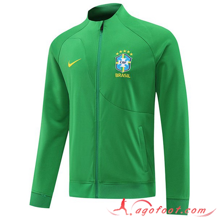 Magasin Veste Foot Bresil Vert 2022 2023