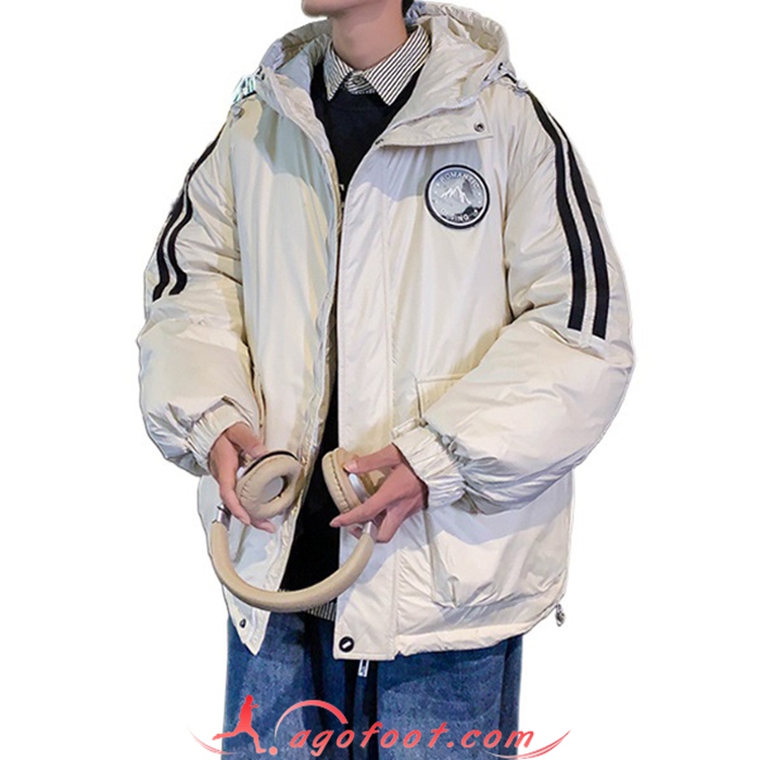 Nouveau Doudoune A Capuche Mode Epaisse Blanc 2022