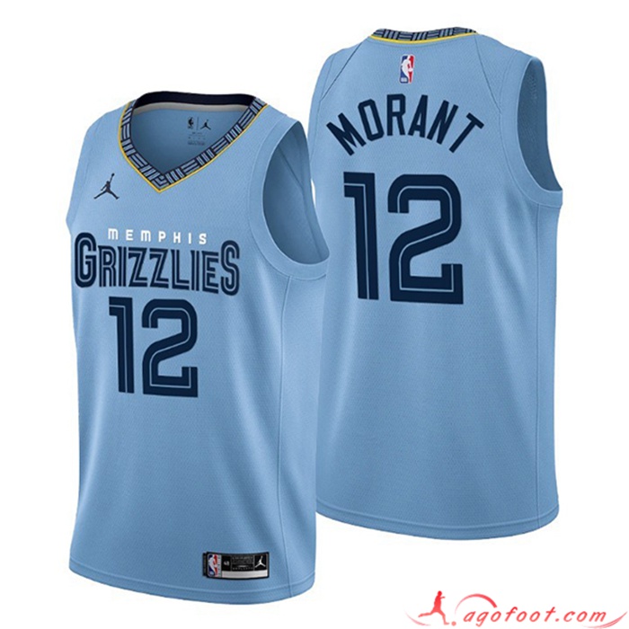 Maillot Memphis Grizzlies (MORANT #12) 2022/23 Bleu Clair