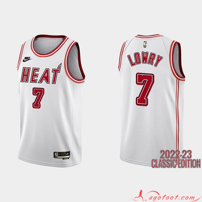 Maillot Miami Heat (LOWRY #7) 2022/23 Blanc