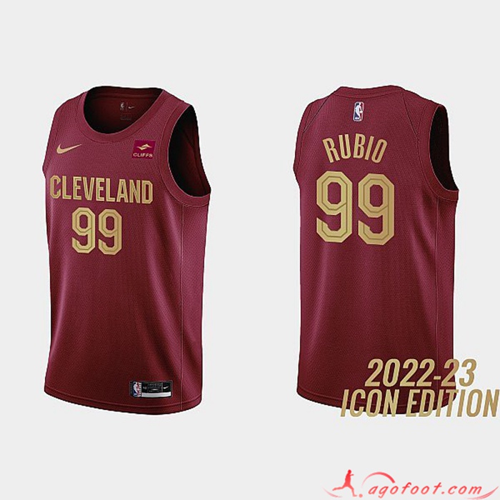 Maillot Cleveland Cavaliers (RUBIO #99) 2022/23 Rouge Foncé
