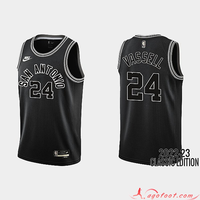 Maillot San Antonio Spurs (VASSELL #24) 2022/23 Noir