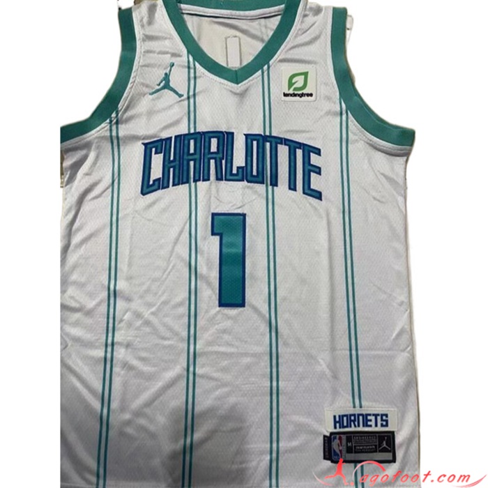 Maillot Charlotte Hornets (BALL #1) 2022/23 Blanc