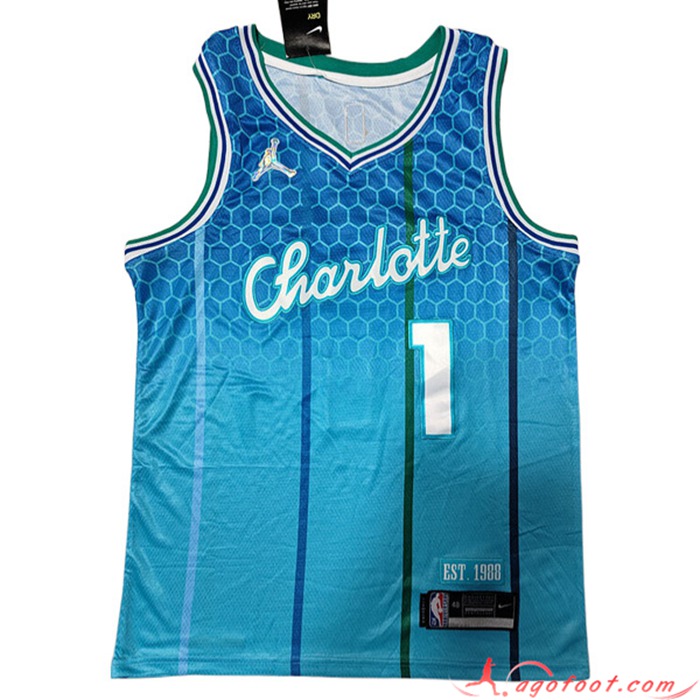 Maillot Charlotte Hornets (BALL #1) 2022/23 Bleu