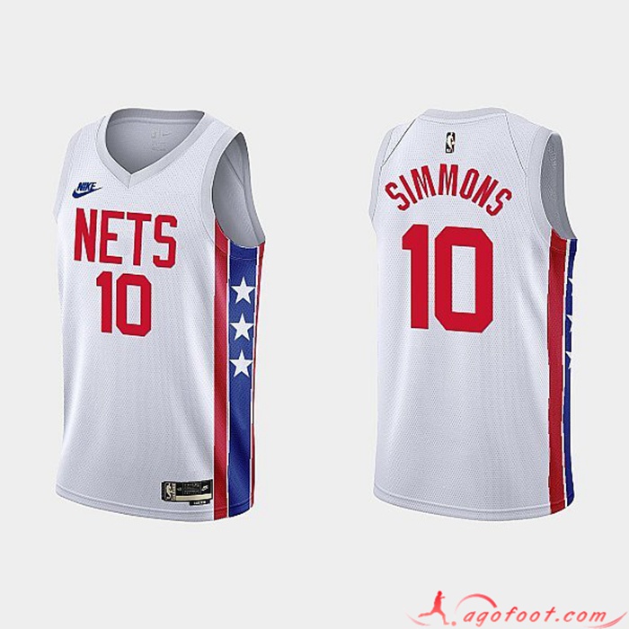 Maillot Brooklyn Nets (SIMMONS #10) 2022/23 Blanc