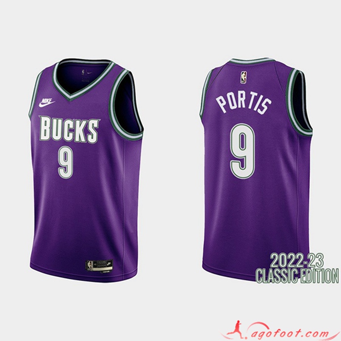 Maillot Brooklyn Nets (PORTIS #9) 2022/23 Pourpre