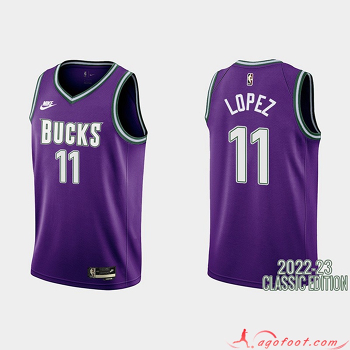 Maillot Brooklyn Nets (LOPEZ #11) 2022/23 Pourpre
