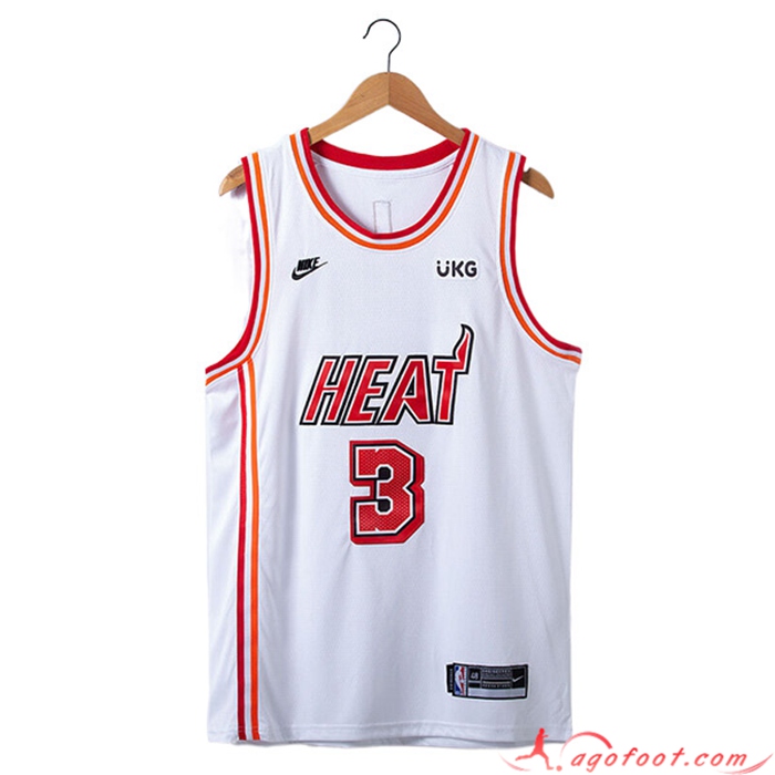 Maillot Miami Heat (WADE #3) 2022/23 Blanc