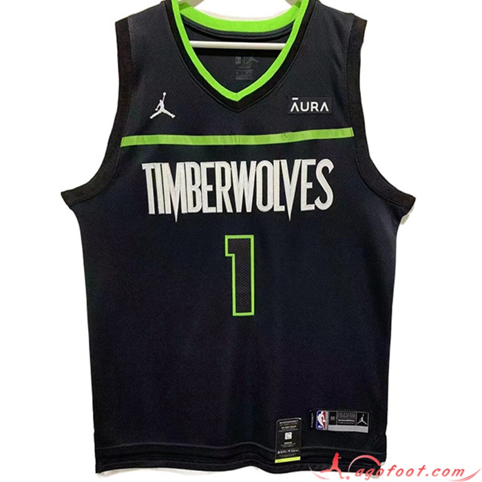 Maillot Minnesota Timberwolves (EDWARDS #1) 2022/23 Noir