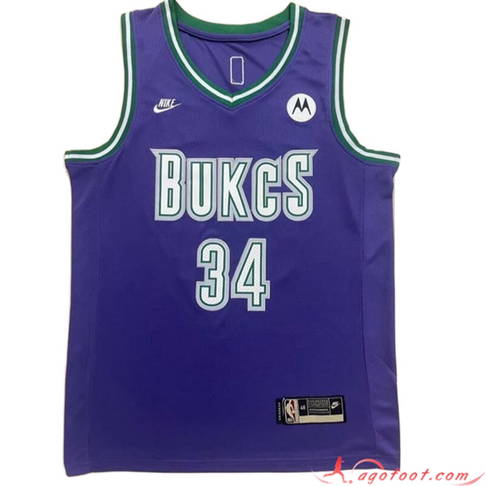 Maillot Milwaukee Bucks (ANTETOKOUNMPO #34) 2022/23 Pourpre