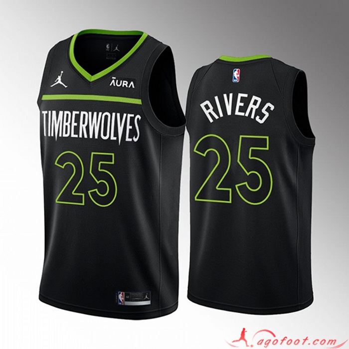 Maillot Minnesota Timberwolves (RIVERS #25) 2022/23 Noir