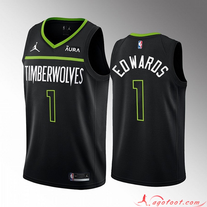 Maillot Minnesota Timberwolves (EDWARDS #1) 2022/23 Noir