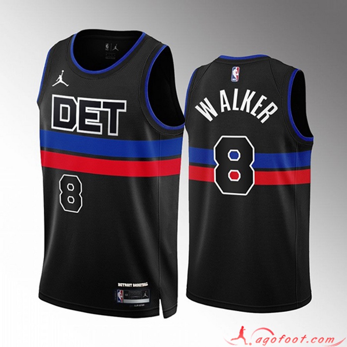 Maillot Detroit Pistons (WALKER #8) 2022/23 Noir
