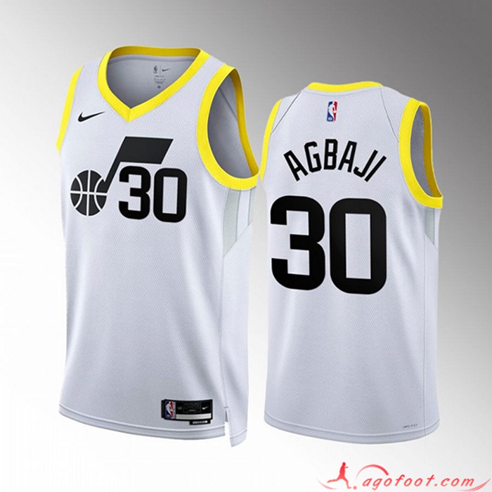 Maillot Utah Jazz (AGBAJI #30) 2022/23 Blanc