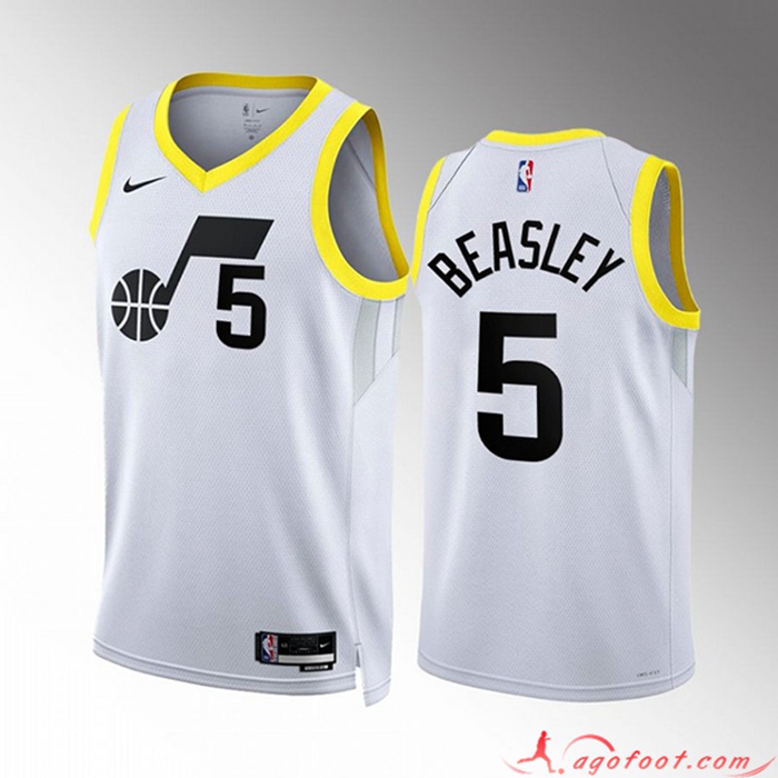 Maillot Utah Jazz (BEASLEY #5) 2022/23 Blanc