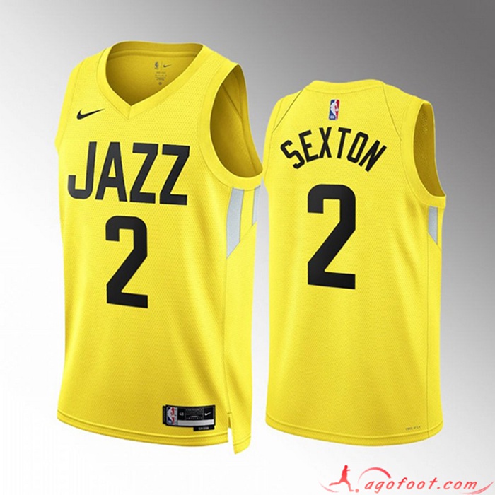 Maillot Utah Jazz (SEXTON #2) 2022/23 Jaune