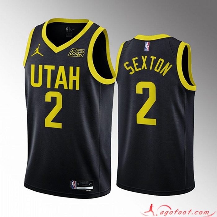 Maillot Utah Jazz (SEXTON #2) 2022/23 Noir