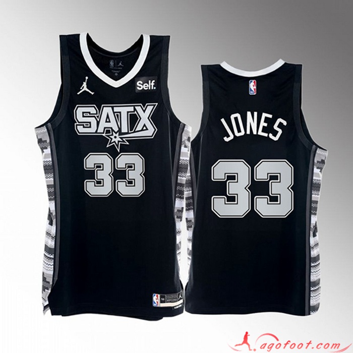 Maillot San Antonio Spurs (JONES #33) 2022/23 Noir