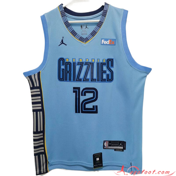 Maillot Memphis Grizzlies (MORANT #12) 2022/23 Bleu Clair