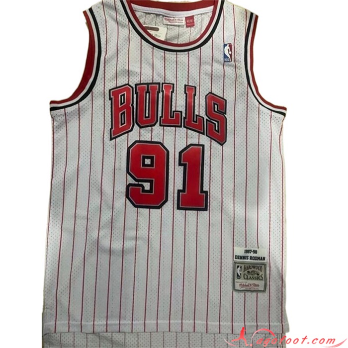 Maillot Chicago Bulls (RODMAN #91) 2022/23 Blanc