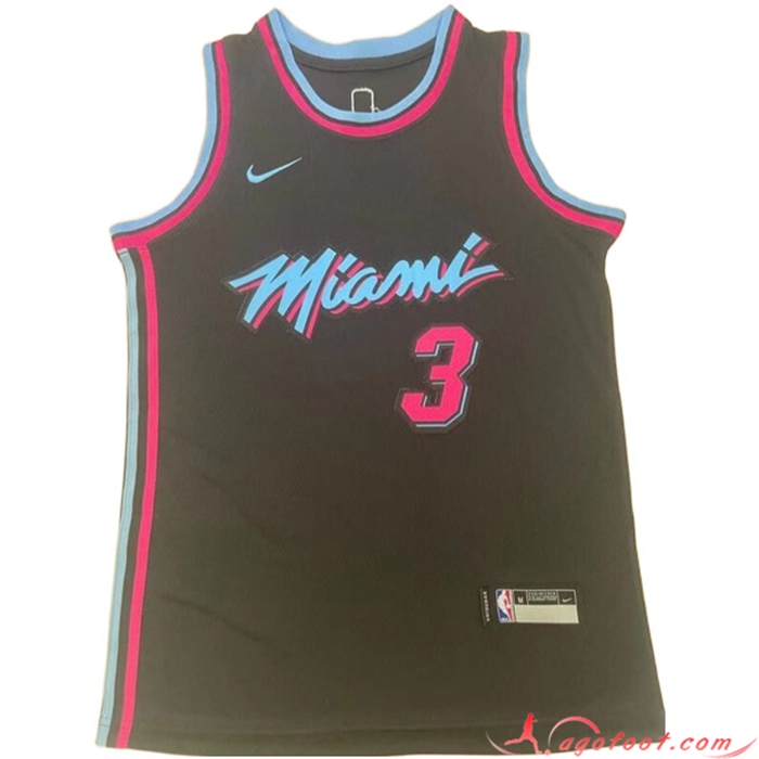 Maillot Miami Heat (WADE #3) 2022/23 Noir