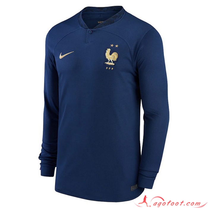 Nouveau Maillot Equipe Foot France Domicile Manches Longues 2022/2023