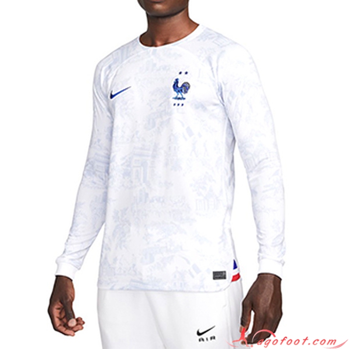 Nouveau Maillot Equipe Foot France Exterieur Manches Longues 2022/2023