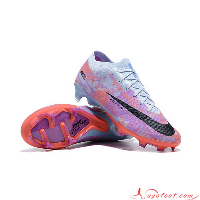 Nike Chaussures de Foot Air Zoom Mercurial Vapor XV Elite FG Pourpre/Bleu