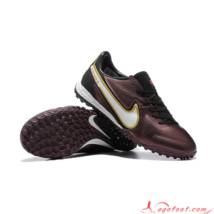 Nike Chaussures de Foot Tiempo Legend 9TF Brune