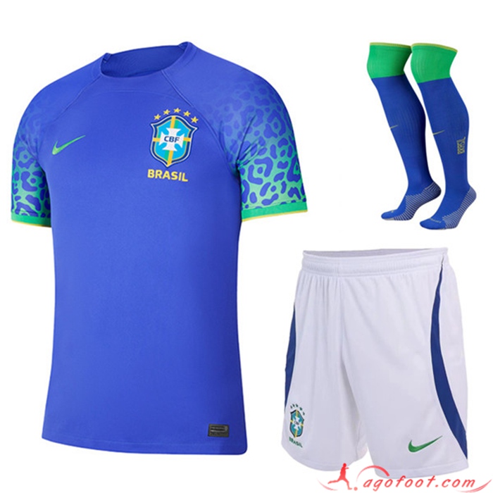 Ensemble Maillot Foot Bresil Exterieur (Short + Chaussettes) 2022/2023