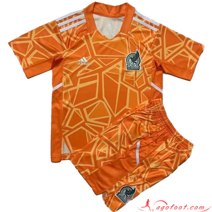 Nouveau Maillot de Foot Mexique Enfant Gardien de But Orange 2022/2023